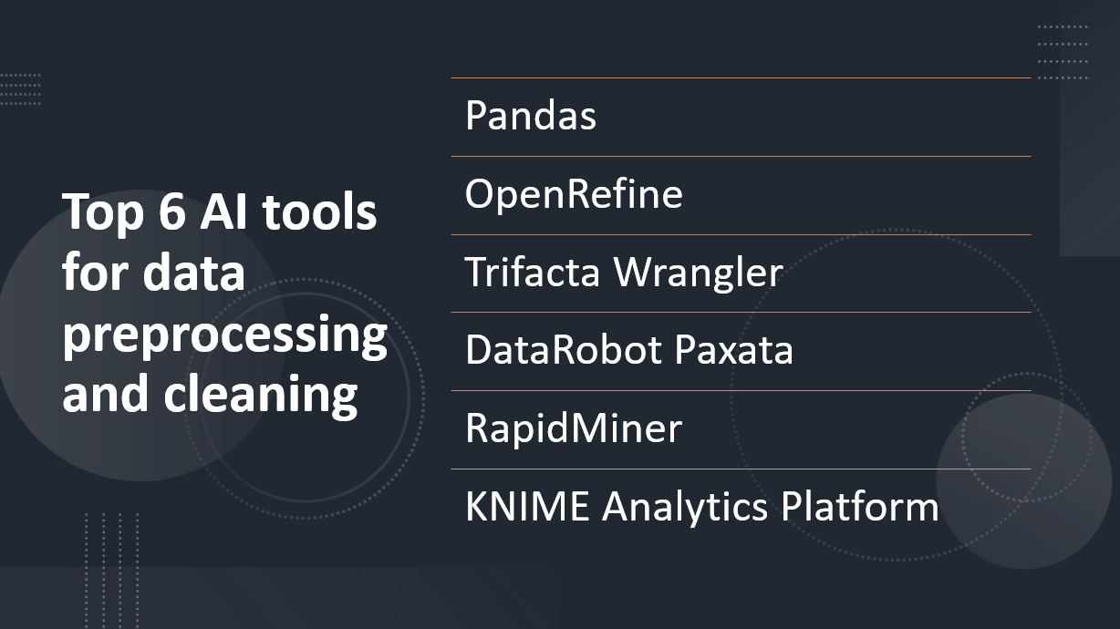 &quot;Top 6 AI tools for data preprocessing and cleaning&quot;