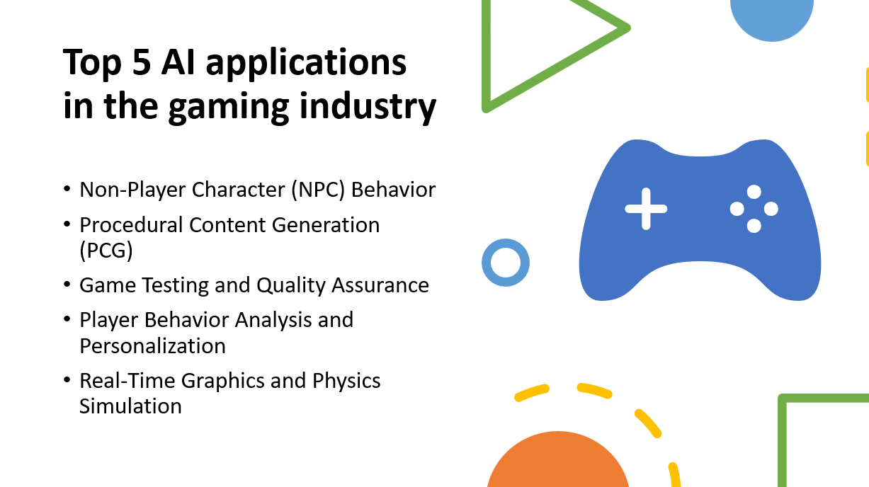 &quot;Top 5 AI applications in the gaming industry&quot;